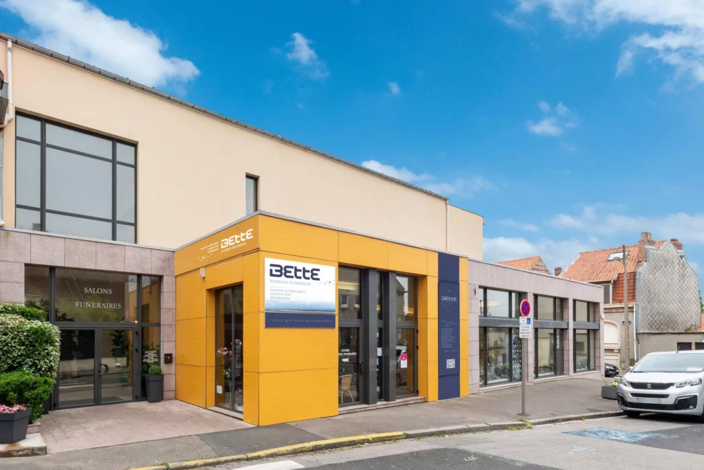 Façade de l'agence Pompes Funèbres Bette et salons funéraires au Portel